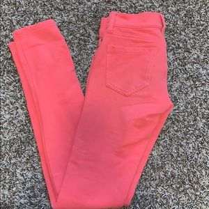 peach colored jeggings